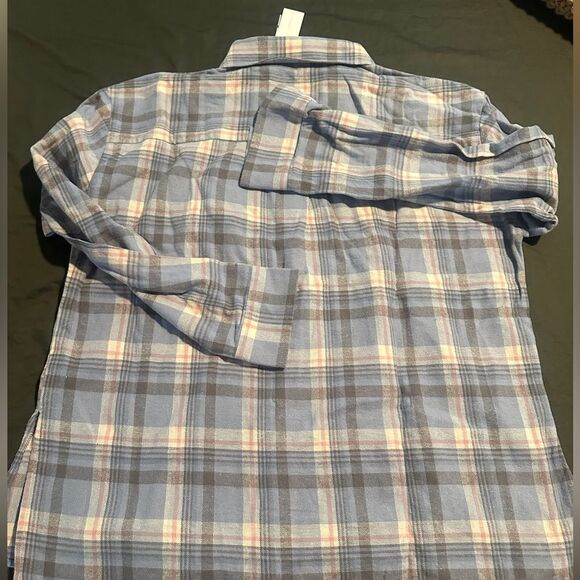 Kittenish Flag of Anthem Blue Plaid Button Down Shirt - Picture 2 of 3